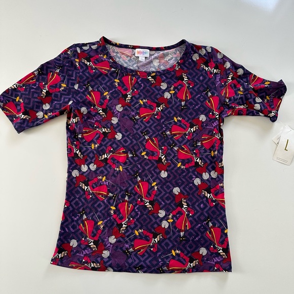 LuLaRoe Women's Blouse - Purple and Red Pattern - Picture 1 of 5
